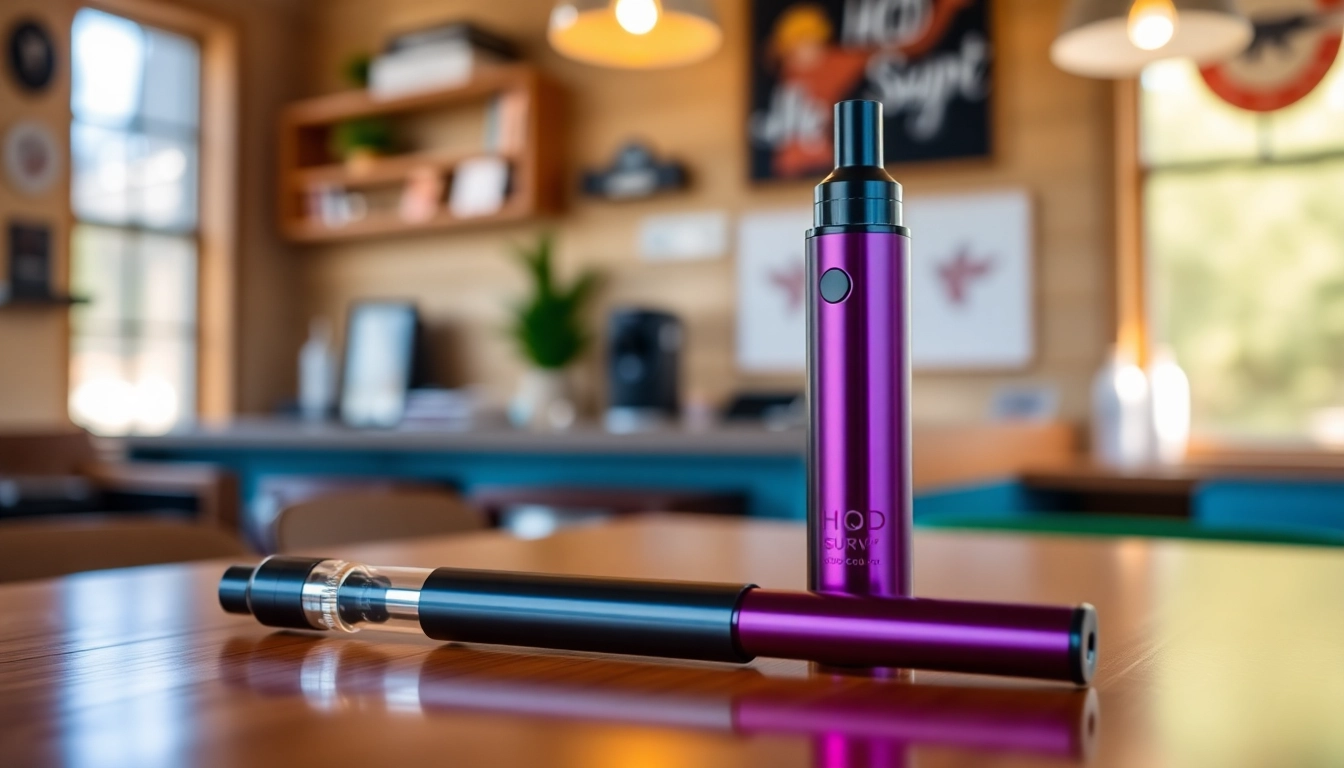 Buy the stylish HQD Surv kaufen vape pen featured prominently in a cozy setting.