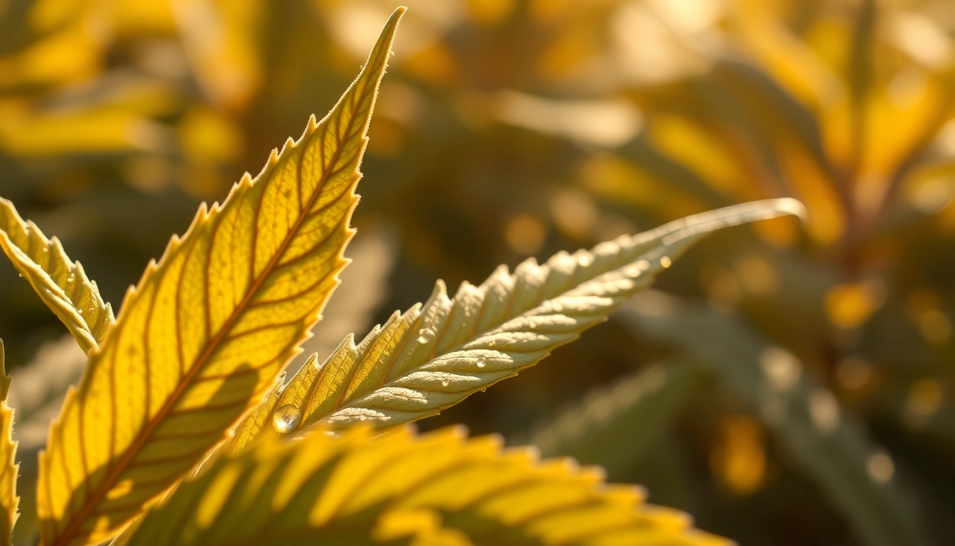 Harvesting CBD tobacco leaves with vibrant color differentiation in bright sunlight.