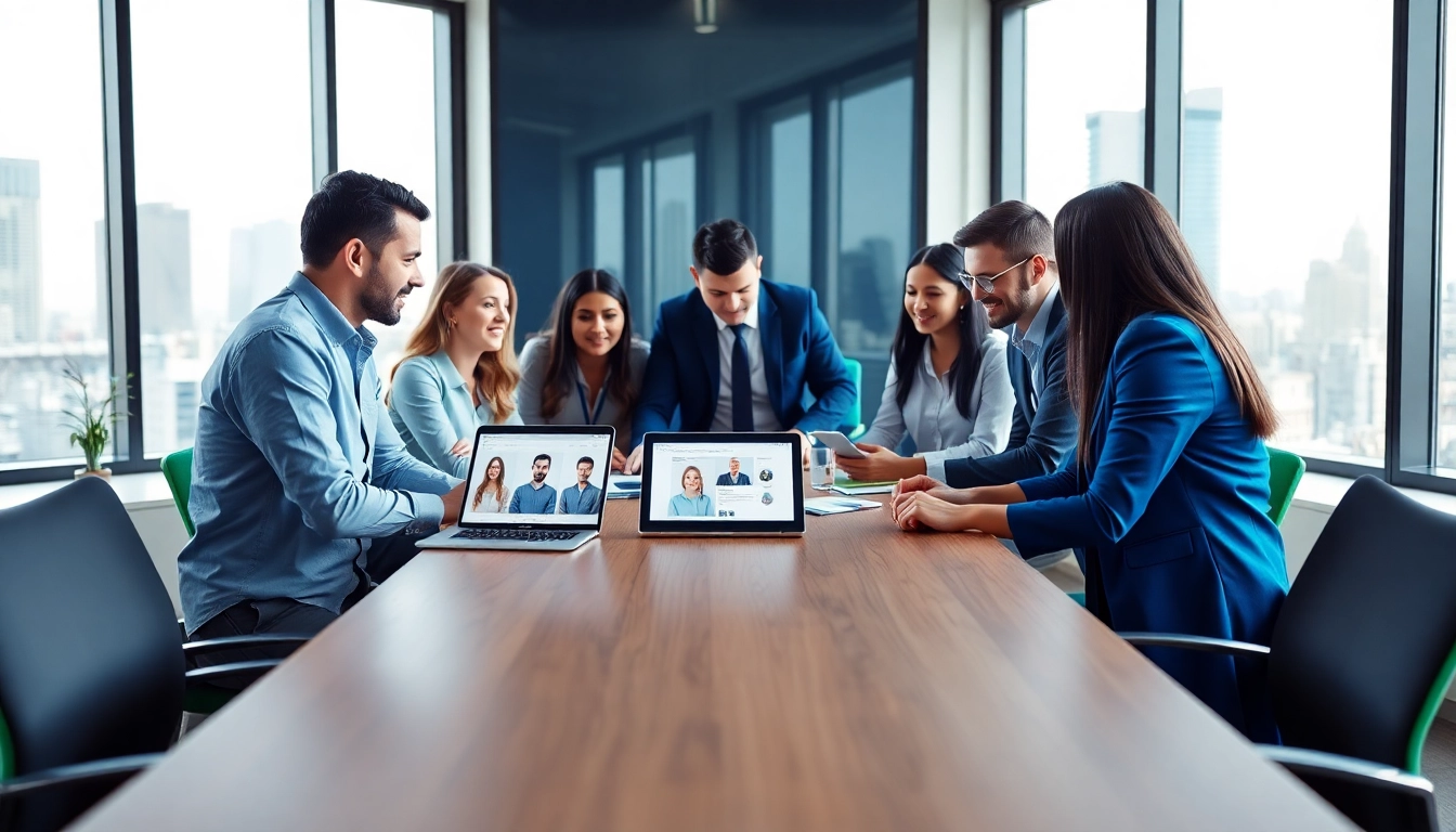 Engaging scene of a startup recruitment agency team strategizing about hiring to attract top talent.