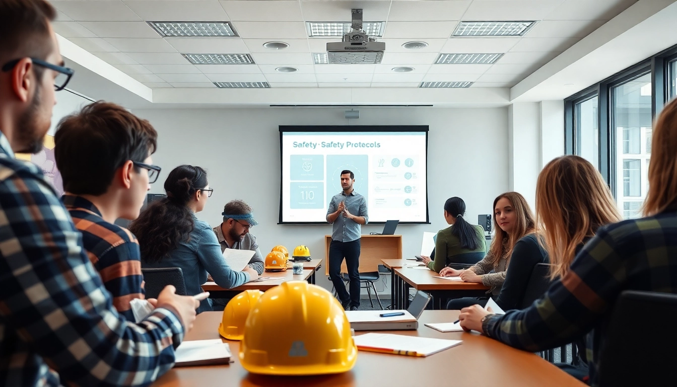 Participating in Safety Training Programs in a professional classroom setting.