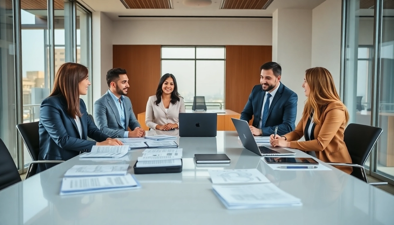 Learn how to buy MBA degree while professionals engage in an informative meeting.