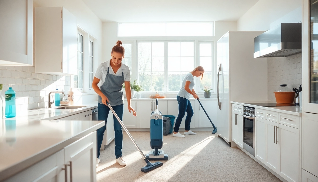 Efficient move-out cleaning Camarillo scene showcasing a professional cleaning team in action.