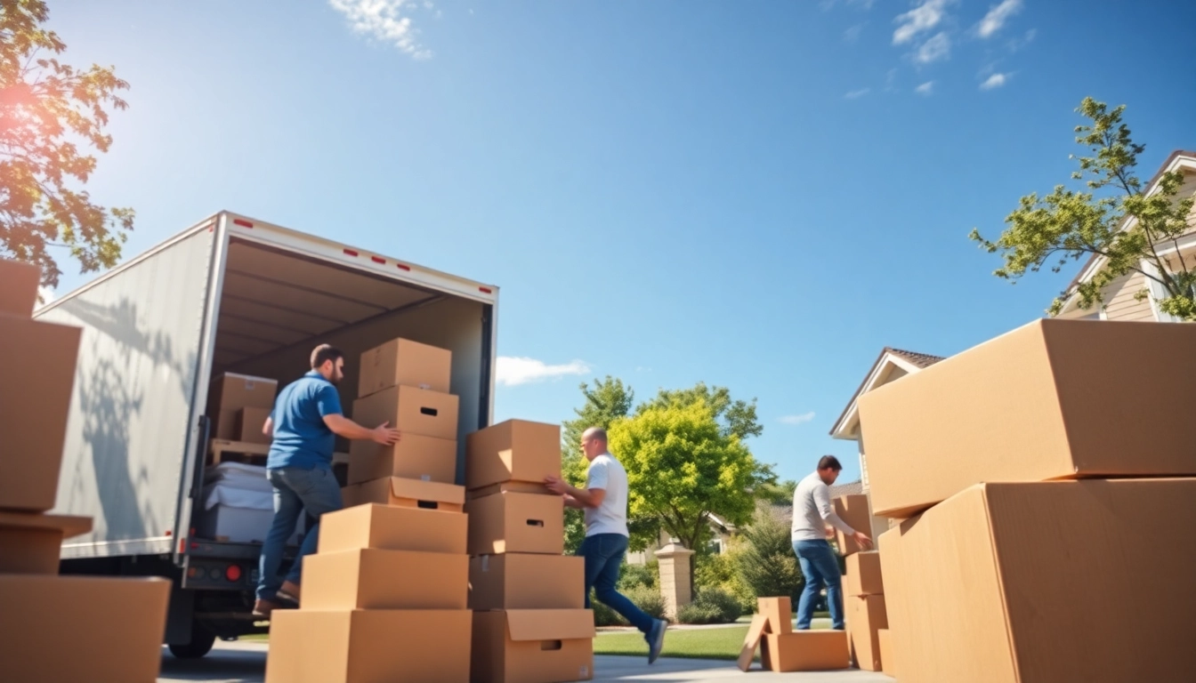 Efficient movers providing moving services in Edmonton while loading a truck with care and organization.