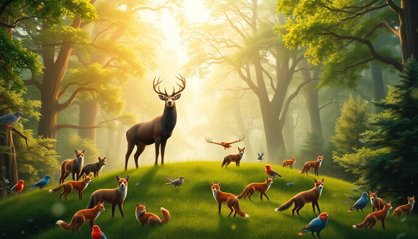 Discover the vibrant wildlife at www.sudswild.com with a majestic stag in a lush forest environment.