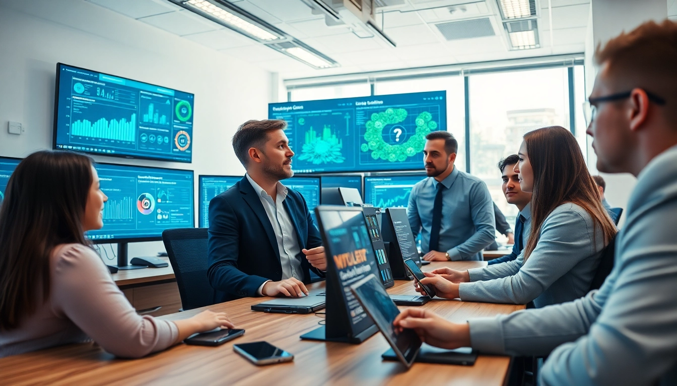 Enhancing edmonton tech security through team collaboration in a modern workspace.