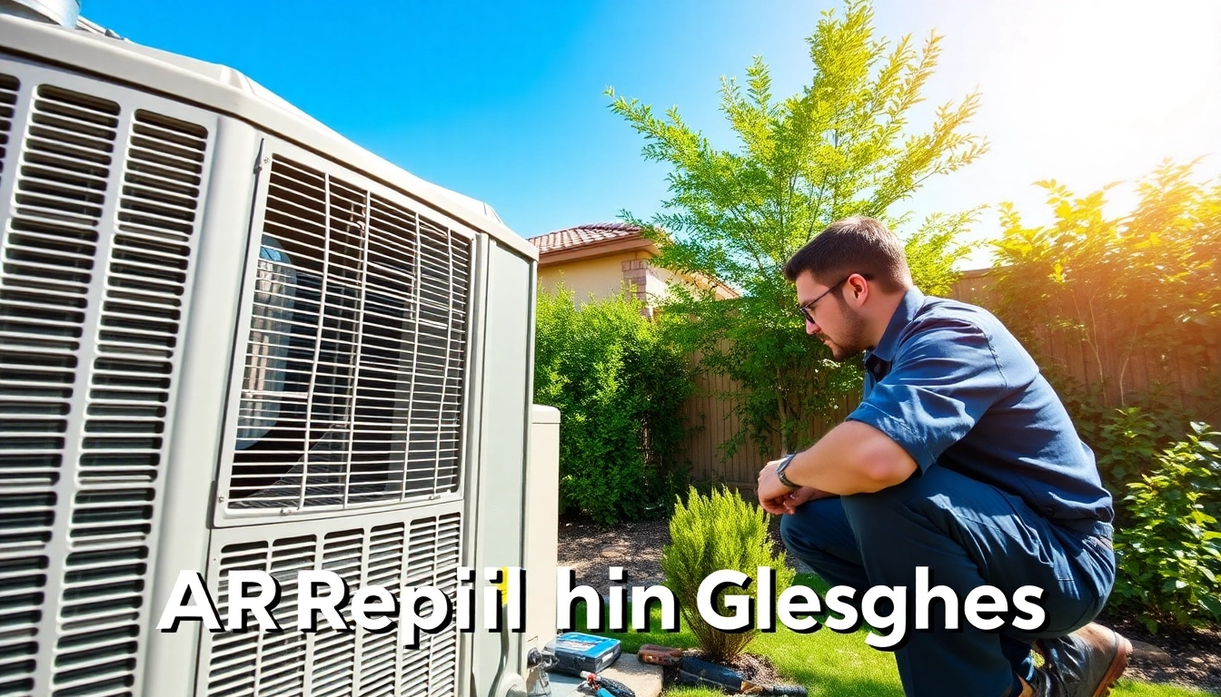 Experience top-notch ac repair Glendale AZ services with professional technicians inspecting air conditioning units.