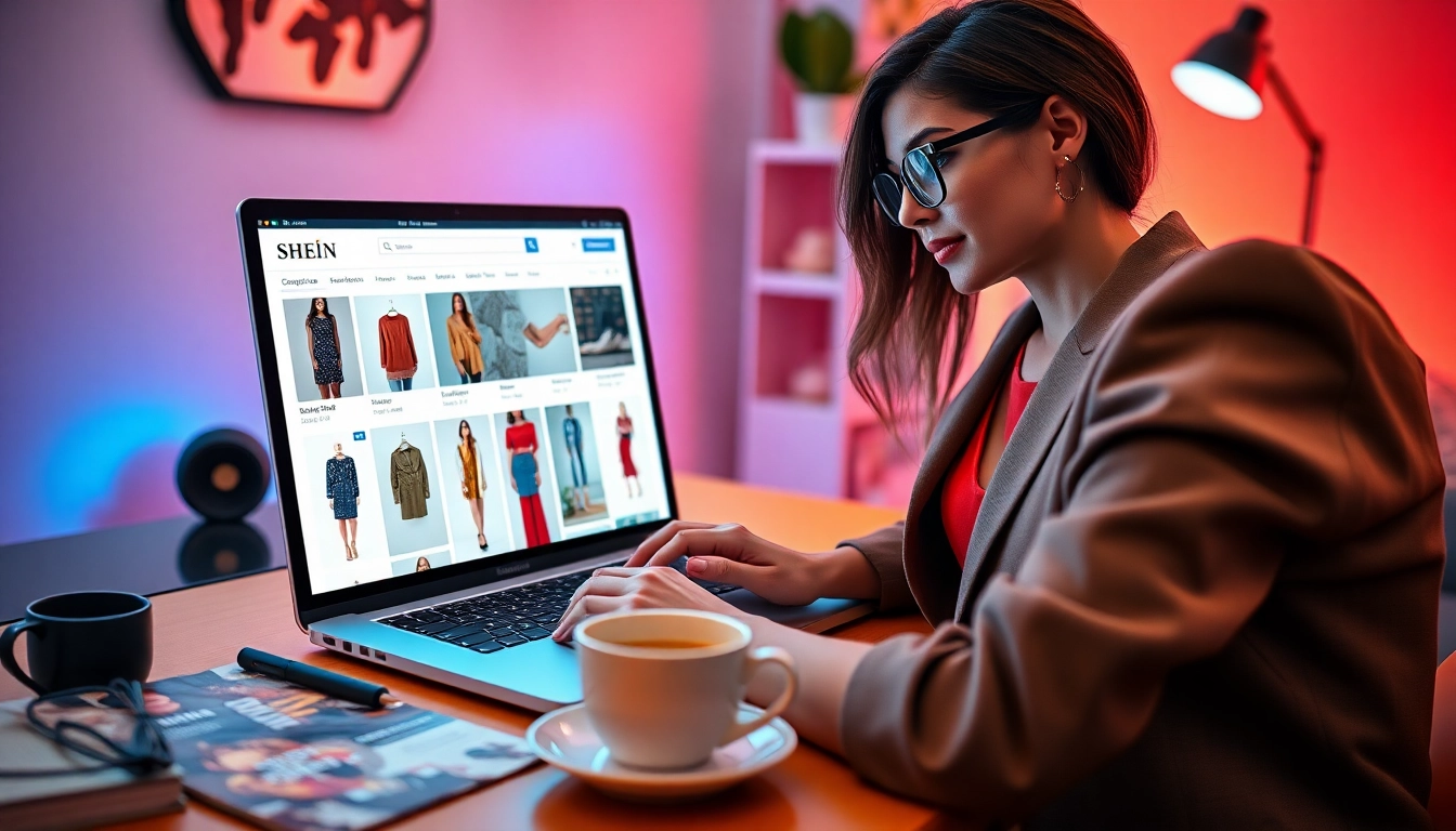 Review Shein complaints while exploring trendy fashion online in a modern setting.