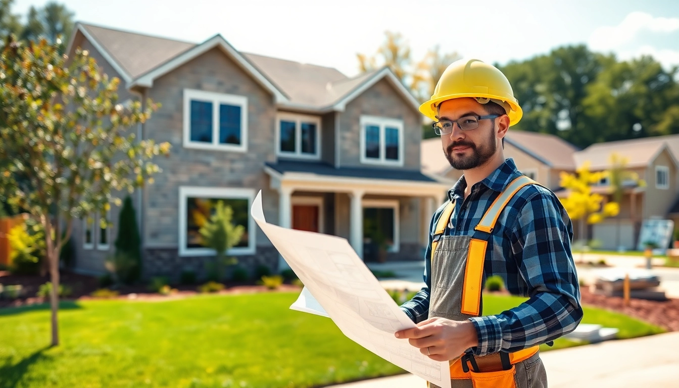 Connecticut new home builders expertly constructing a modern home in a vibrant neighborhood.
