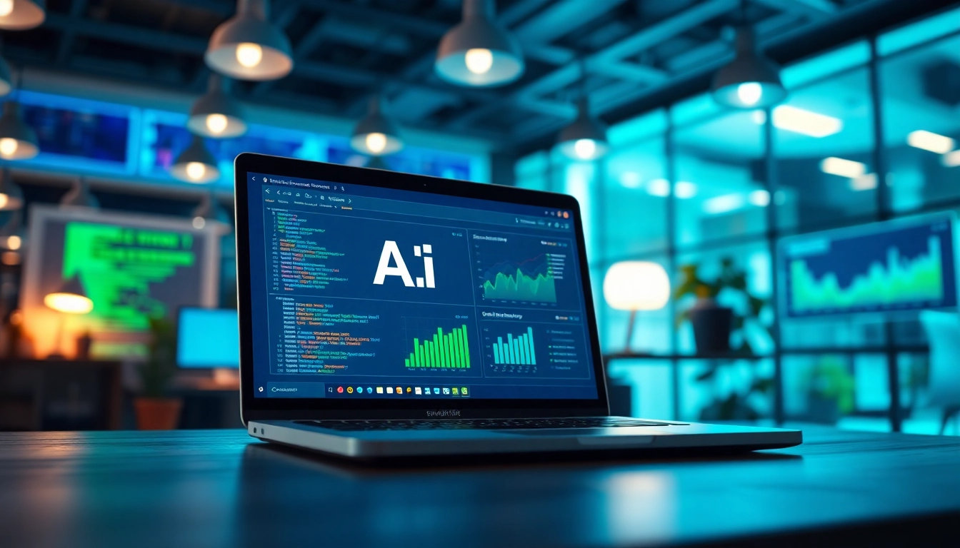 User analyzing content with a cutting-edge ai checker tool on a laptop screen.