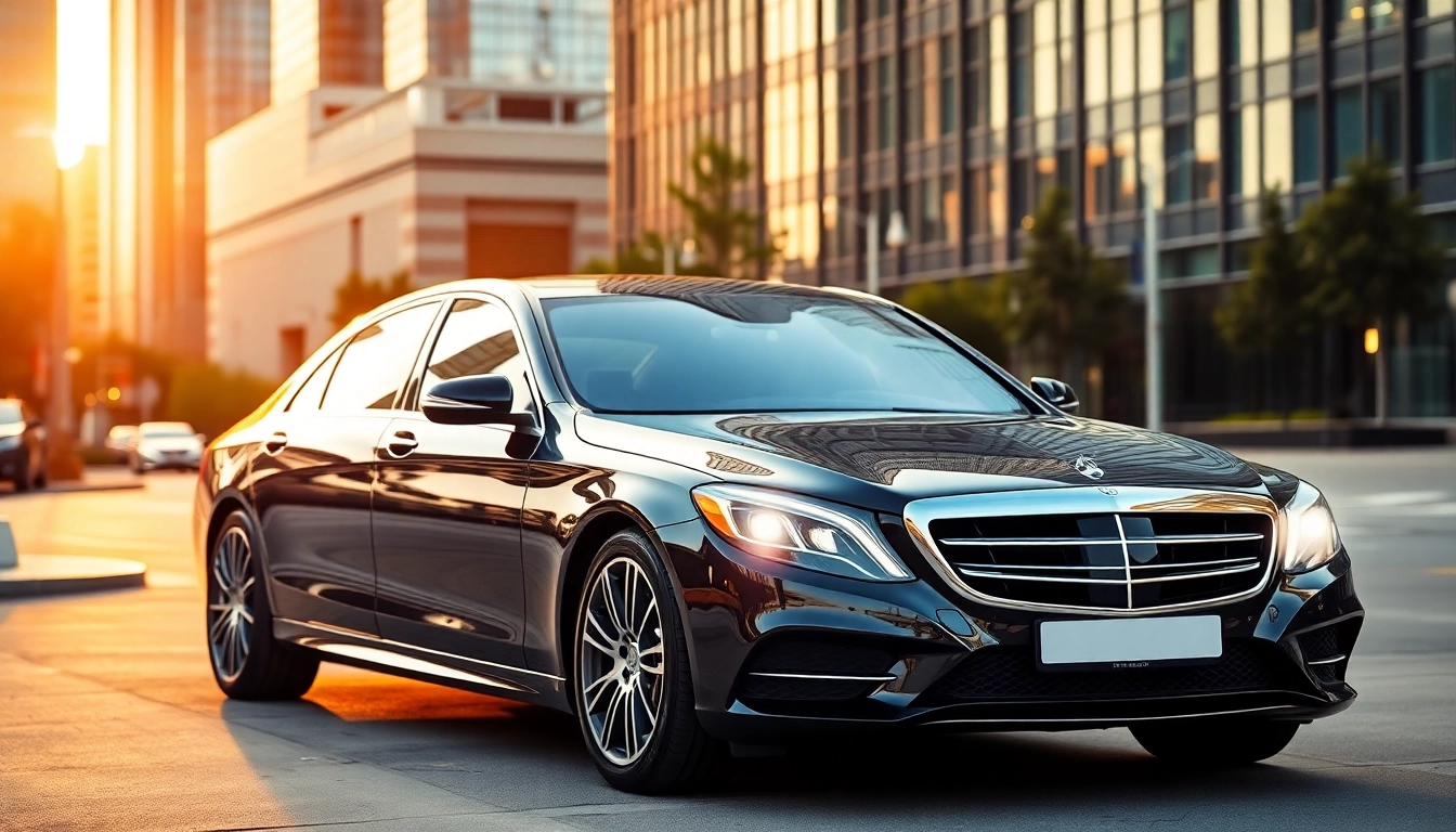 Experience luxury with our car service Atlanta, featuring professional chauffeurs in elegant black cars.