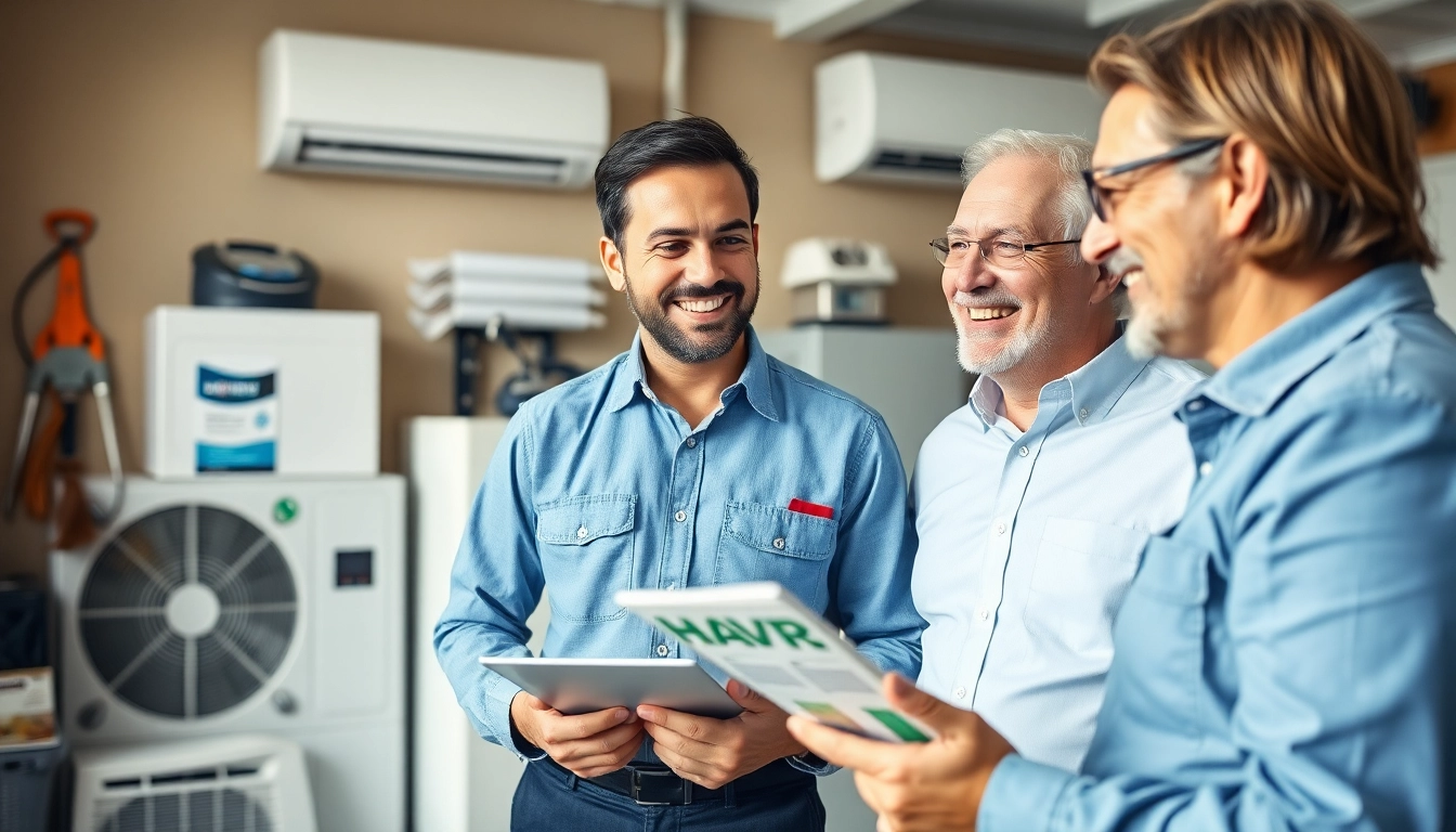 Find expert hvac dealers near me consulting for air conditioning solutions in a bright, professional setting.