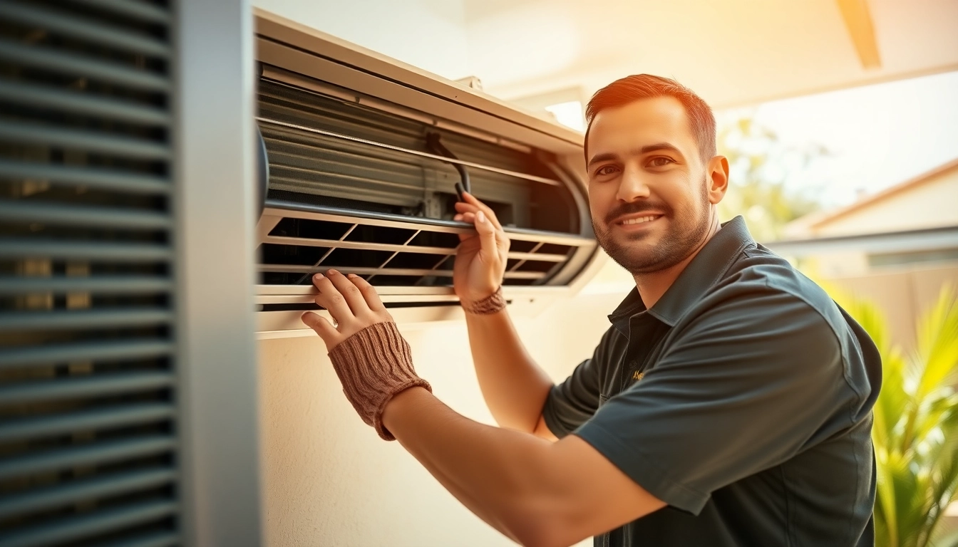 Expert HVAC technician conducting ac repair glendale az in a residential setting with bright lighting.