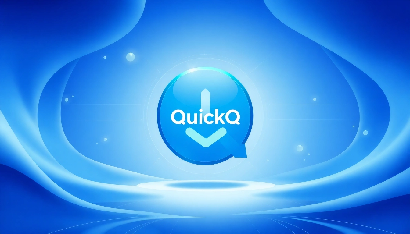 Download quickq下载 showcasing the software's sleek interface and vibrant color scheme in a modern setup.