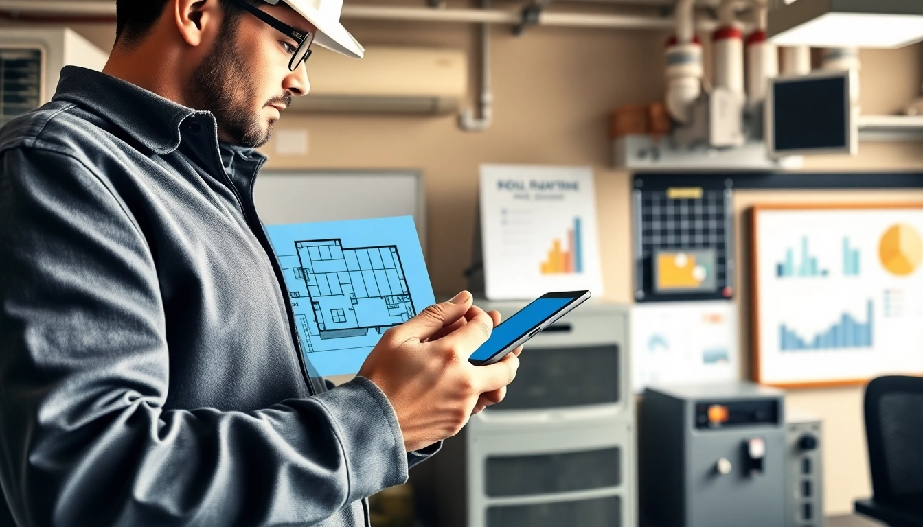 Technician performing a Manual N load calculation with digital tools in a professional workspace.