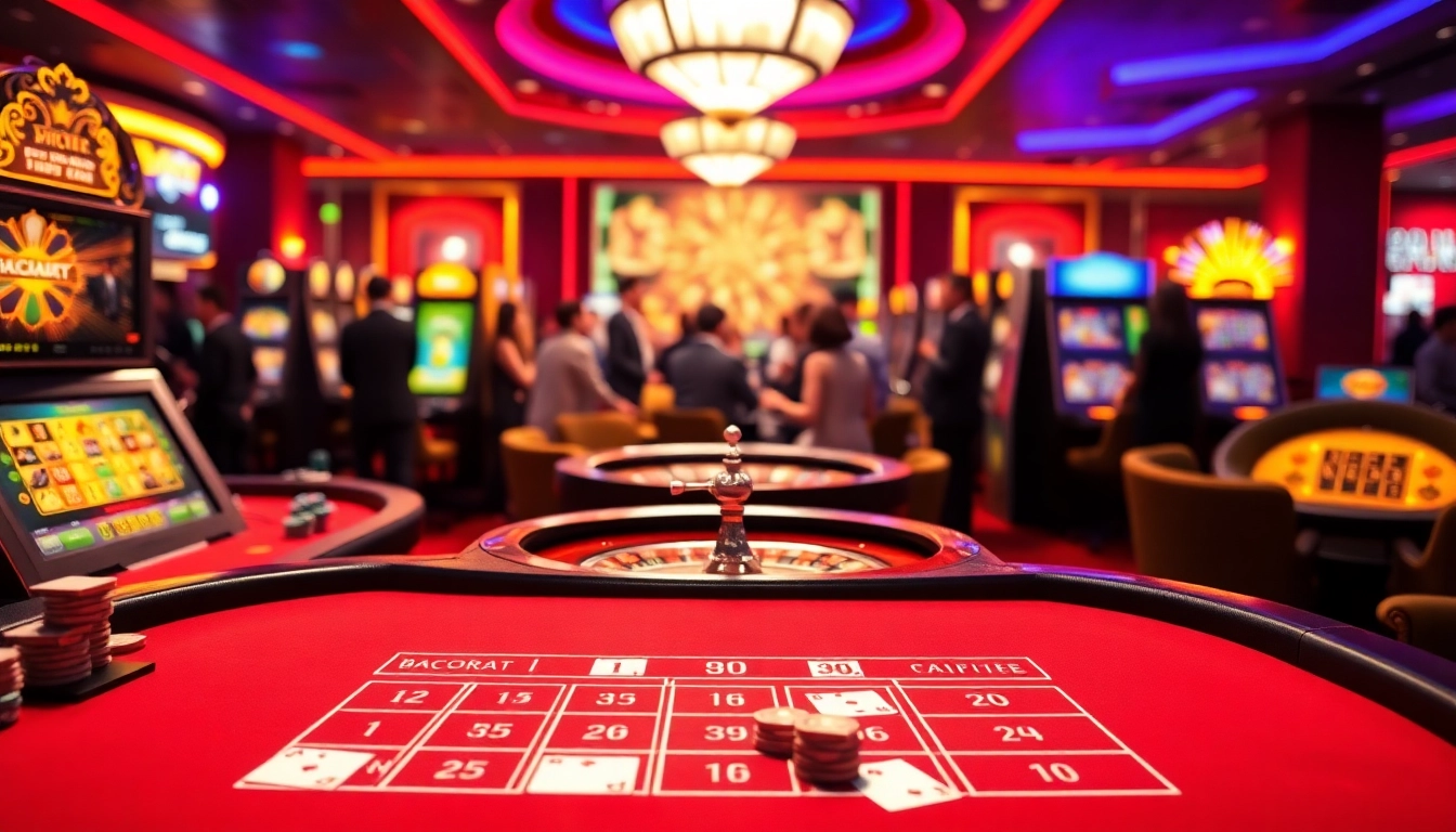 Experience the excitement of TPower casino with vibrant gaming tables and dynamic atmosphere.