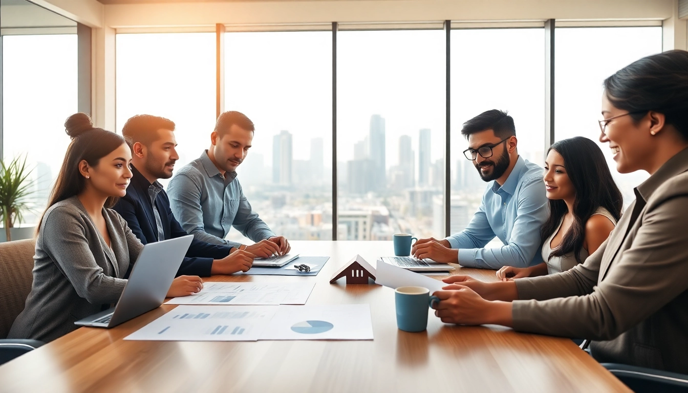 Enhance your knowledge of Investissement locatif with a scene showing professionals collaborating in real estate analysis.