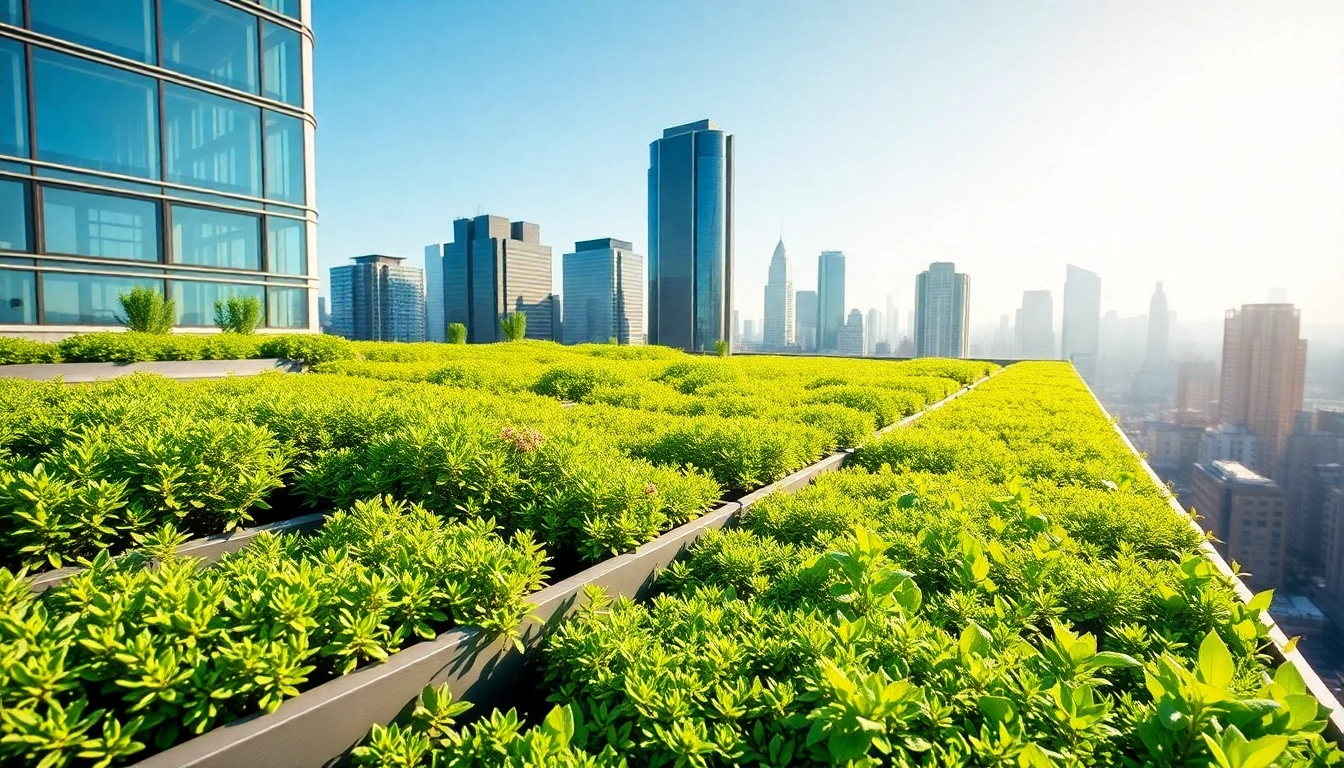 Enhance your space with the Modular Green Roof System featuring vibrant vegetation and innovative design.
