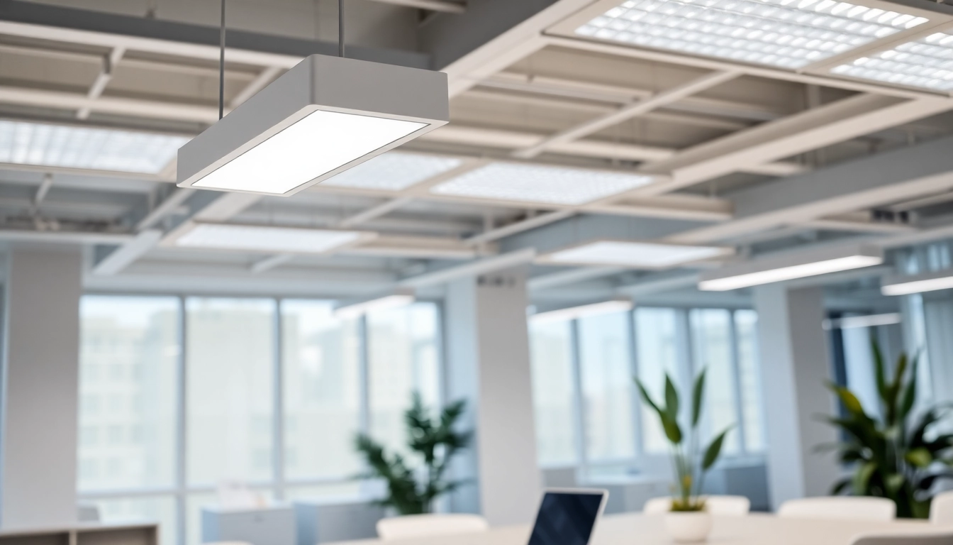 Bright LED Batten Light enhancing a modern office space with minimalist decor.