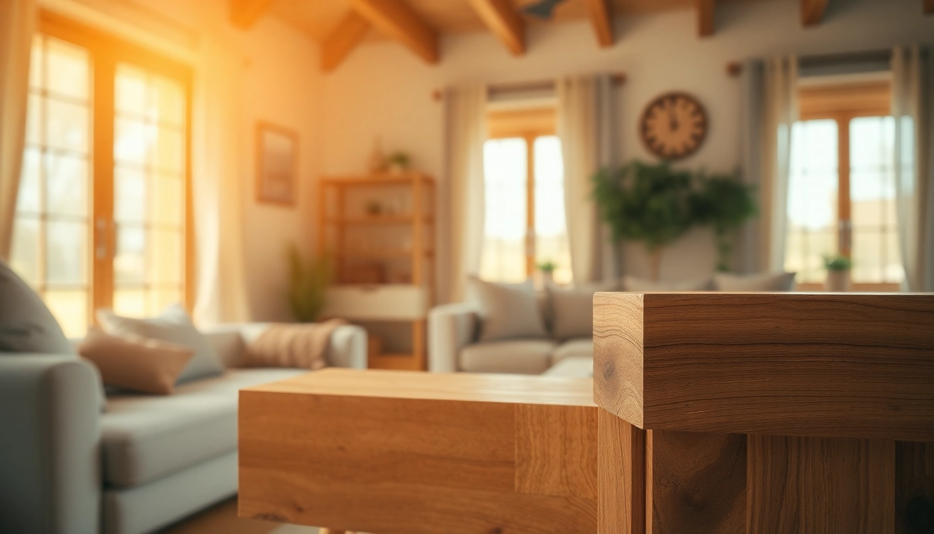 Creëer een gezellige sfeer met houten meubels van Woodstyl in een sfeervolle kamer.