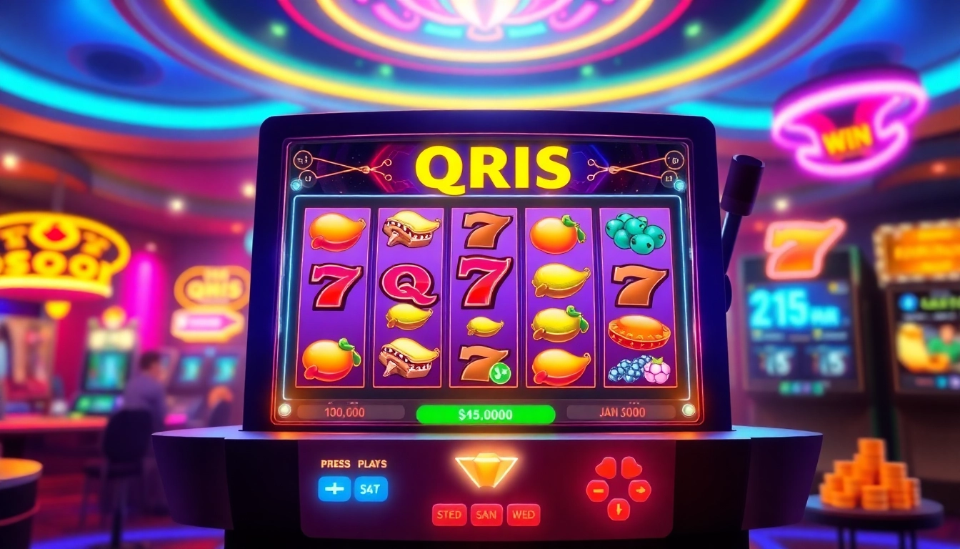 Slot QRIS menampilkan antarmuka mesin slot digital dengan opsi pembayaran QRIS yang mudah.