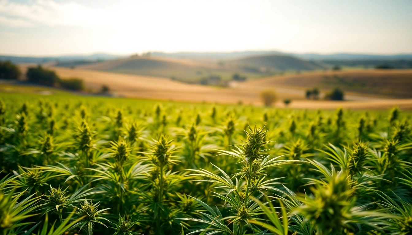 Discover serene CBD Canada hemp fields under natural sunlight, evoking wellness and tranquility.