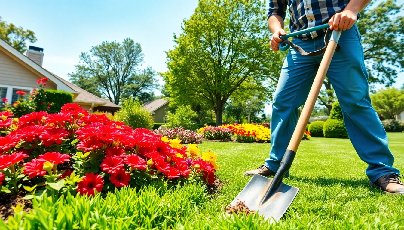 Experience professional landscaping near me in beautiful gardens with vibrant flowers and lush greenery.