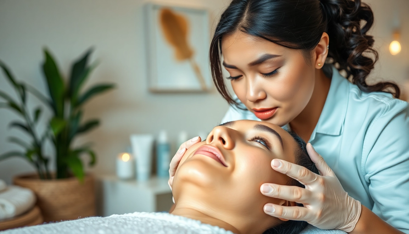 Enhance your aesthetics with a professional facial treatment in a serene spa setting.