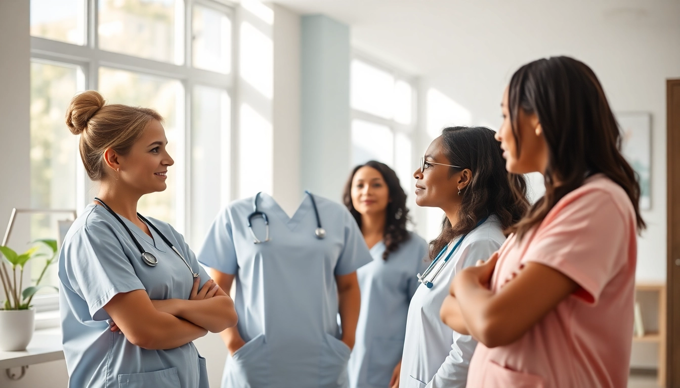 Nurses engaging in a consultation about VDAP in a supportive healthcare setting.