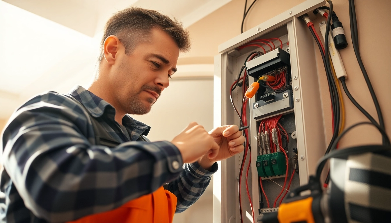 Electrician conducting an electrical panel upgrade, illustrating the complexities and safety measures involved.