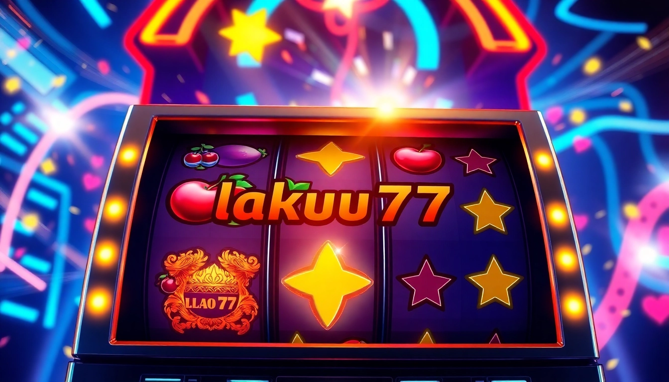 Mainkan laku77 slot dengan antarmuka permainan yang berwarna-warni dan mendebarkan.