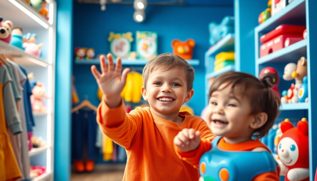 Engaging display of kids' clothing and toys at http://www.websonlinestore.com, inviting shoppers to explore.