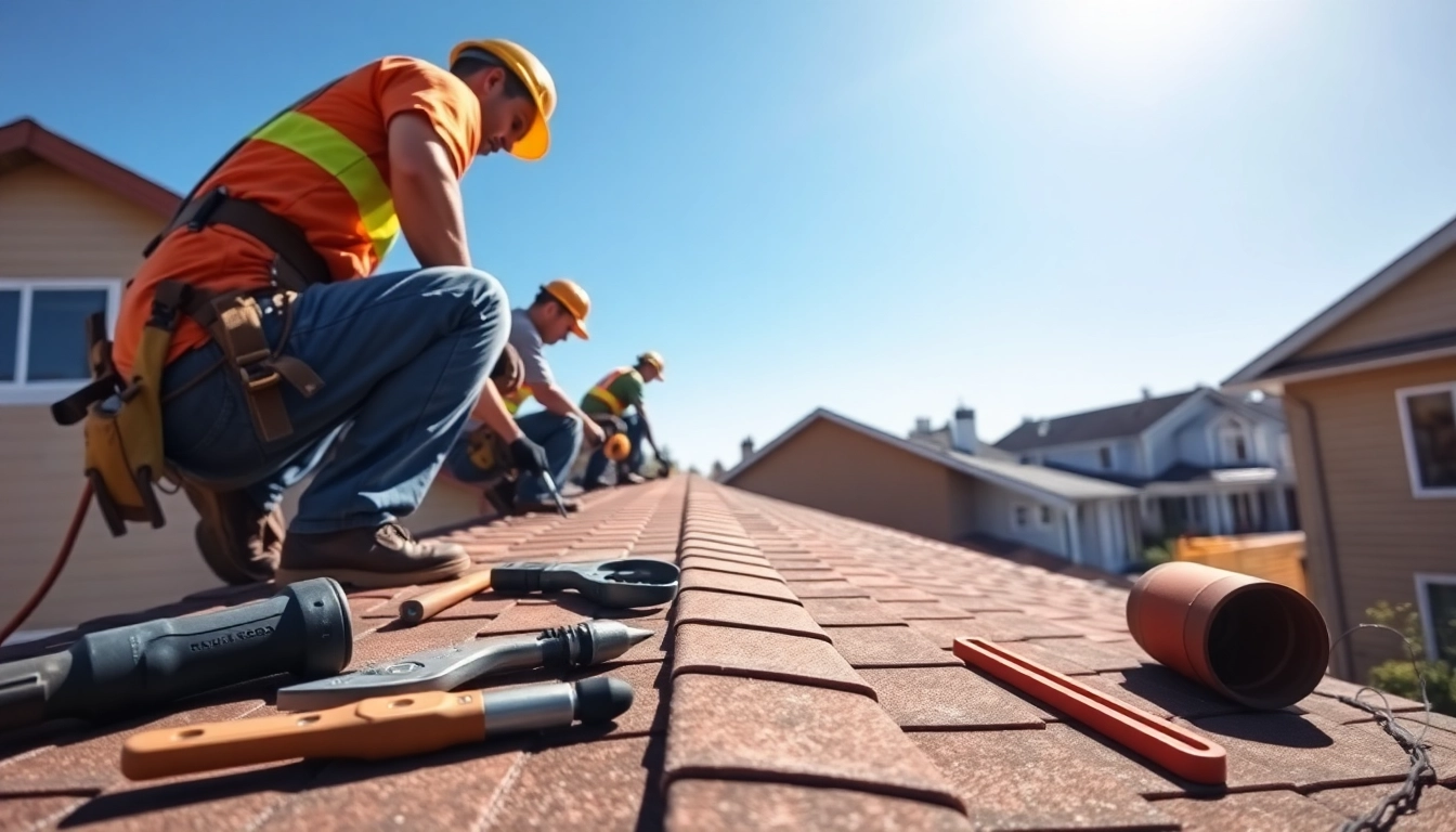 Roof repair Vancouver Wa service team efficiently working on a residential roof repair project.