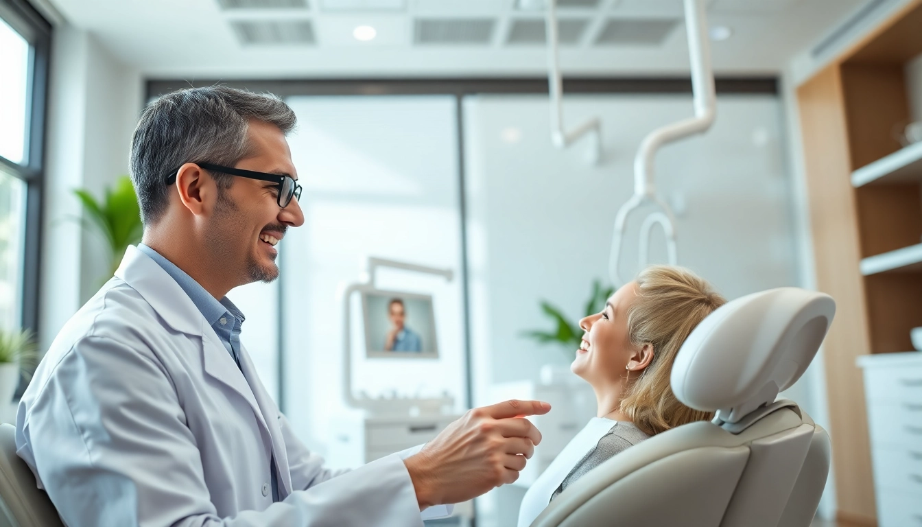 Orthodontist Myrtle Beach providing care to a patient in a modern dental clinic.