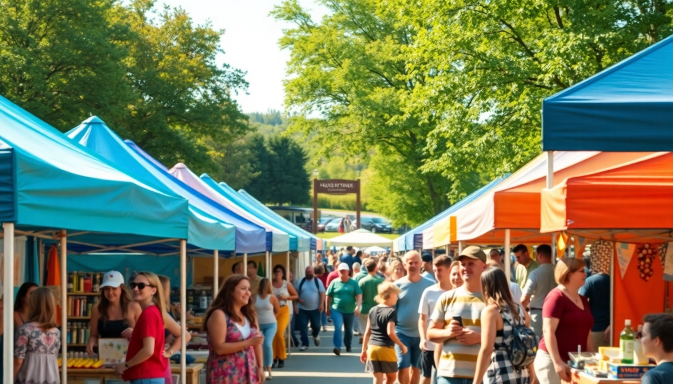 Clarksburg community festival bustling with local culture and joyful participants.